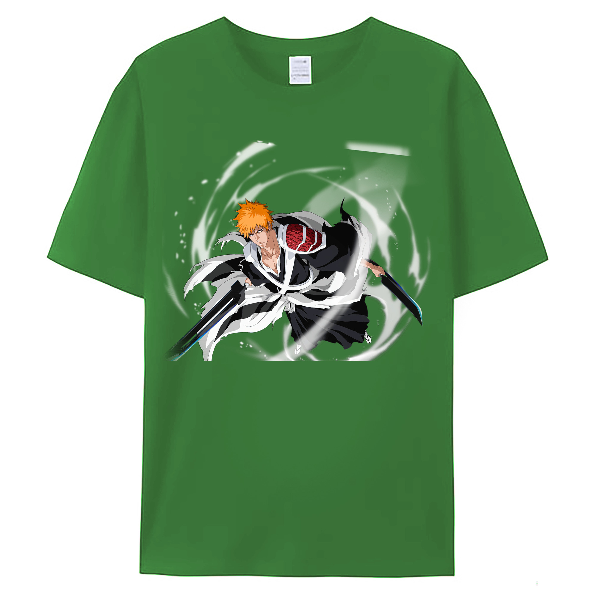 （画像用） ブリーチ 黒崎一護（くろさき いちご）BLEACH Kurosaki Ichigo レディースカジュアルプリントTシャツ（綿100％）